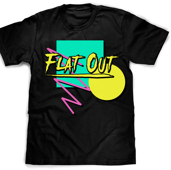 Flat Out Logo Black T-Shirt