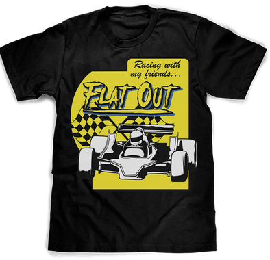 Racing With Friends Black T-Shirt