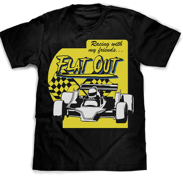 Racing With Friends Black T-Shirt